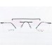 Medium Size Aviator Rectangle Rimless Black Colour