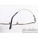 Medium Size Brown Rectangle Half Rim Memory Flexible Side