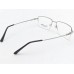 Medium Size Silver Rectangle Half Rim Memory Flexible Side