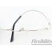 Medium Size Silver Rectangle Half Rim Memory Flexible Side