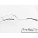 Medium Size Silver Rectangle Half Rim Memory Flexible Side