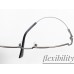 Medium Size Grey Rectangle Half Rim Memory Flexible Side