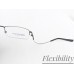 Medium Size Grey Rectangle Half Rim Memory Flexible Side