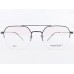 Medium Size Grey Aviator Half Rim Memory Flexible Side