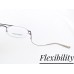 Medium Size Grey Aviator Half Rim Memory Flexible Side