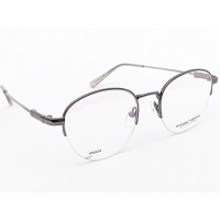 Medium Size Grey Round Half Rim Memory Flexible Side