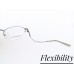 Medium Size Grey Round Half Rim Memory Flexible Side