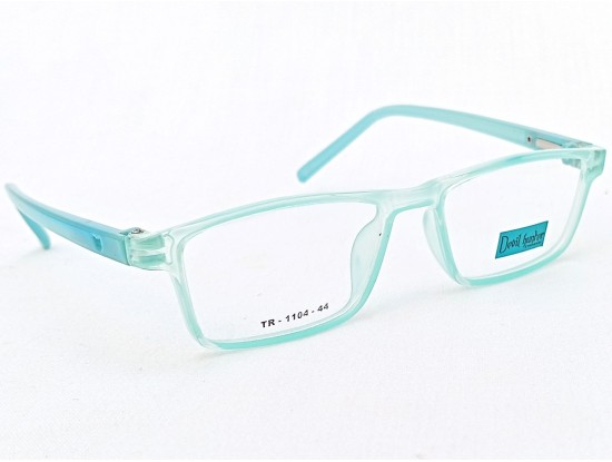 Kids Size Rectangle Transparent Turquoise Frame