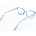 Medium Size Premium Cat-Eye Transparent Blue Frame