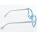 Medium Size Premium Cat-Eye Transparent Blue Frame