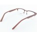 Medium Size Premium Rectangle Half Rim Brown Frame