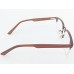 Medium Size Premium Rectangle Half Rim Brown Frame