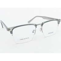Medium Size Premium Rectangle Half Rim Transparent Grey Frame