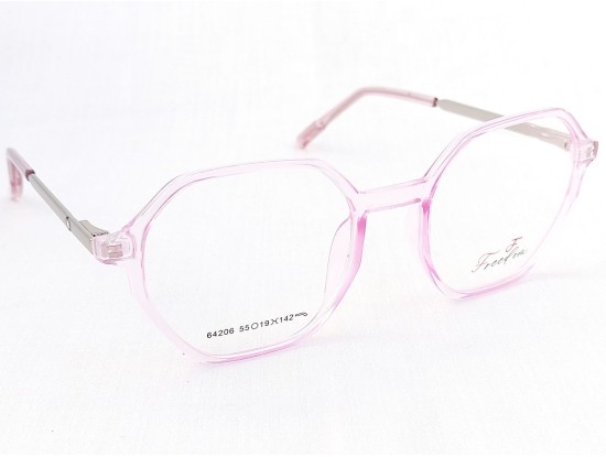 Medium Size Hexagon Transparent Pink Colour Frame