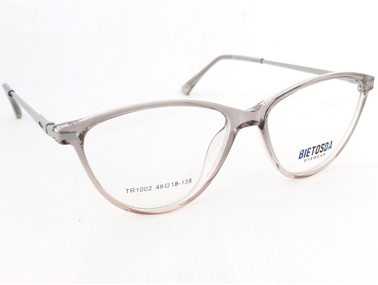 Medium Size Cateye Transparent Grey Frame