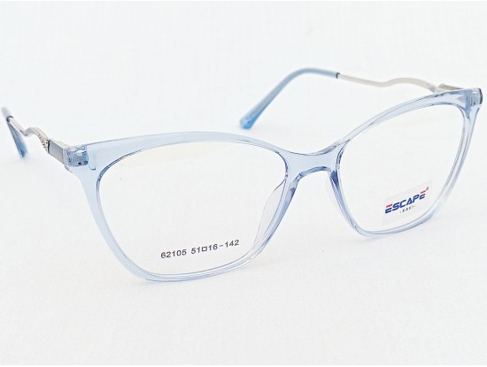 Medium Size Premium Cateye Transparent Blue Frame
