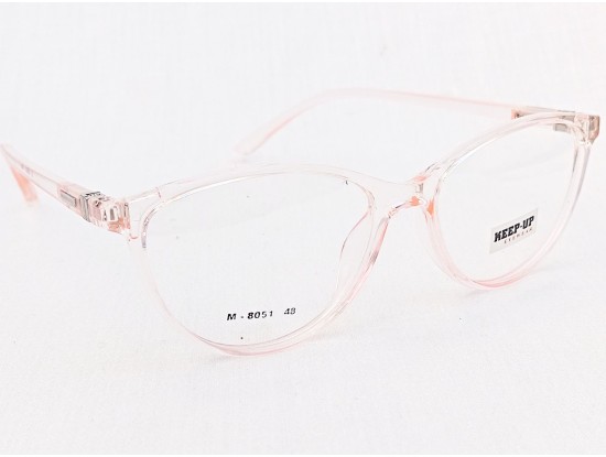 Medium Size Cat Eye Transparent Pink Frame
