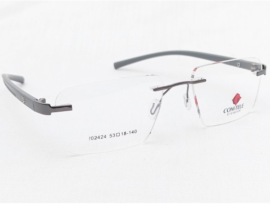 Medium Size Rectangle Rimless Grey Color