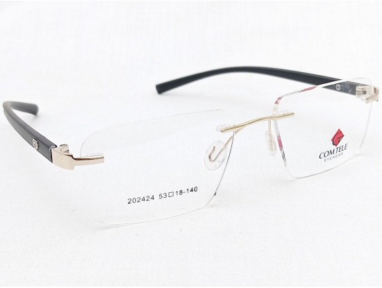 Medium Size Rectangle Rimless Gold Color