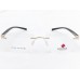 Medium Size Rectangle Rimless Gold Color