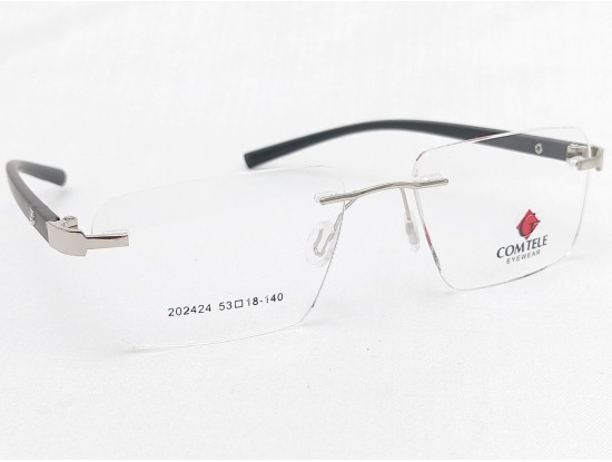 Medium Size Rectangle Rimless Silver Color