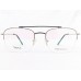 Medium Size Aviator Silver Half Rim Frame