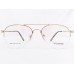 Medium Size Gold Aviator Half Rim Flexible Side Turban Friendly