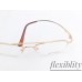 Medium Size Gold Aviator Half Rim Flexible Side Turban Friendly