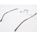 Medium Size Rectangle Rimless Brown