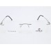 Medium Size Rectangle Rimless Silver