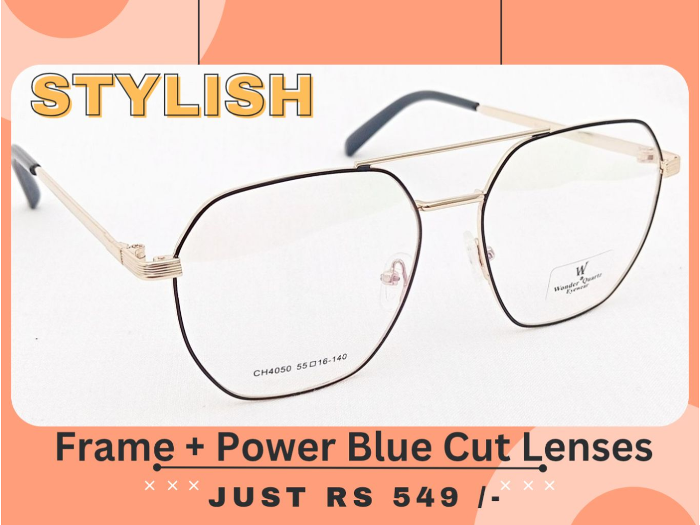 Aviator Gold Frame Eyeglasses