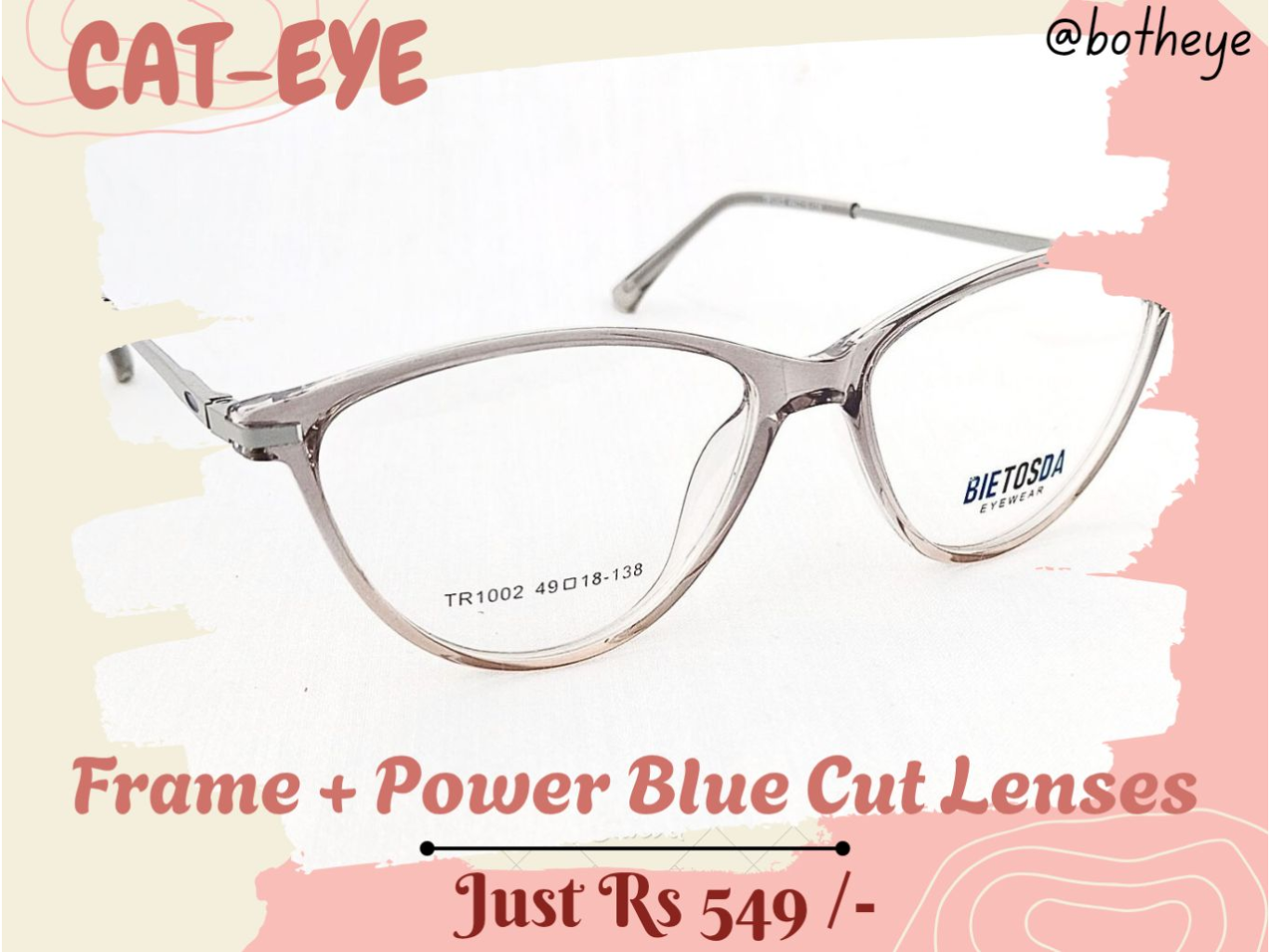 Light Weight Cat Eye Frame