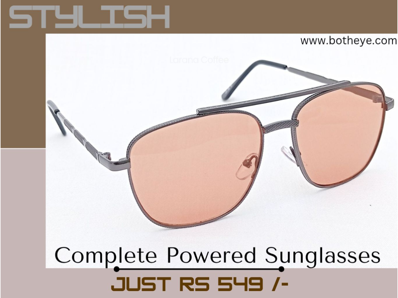 Prescription Powered Brown Sunglasses