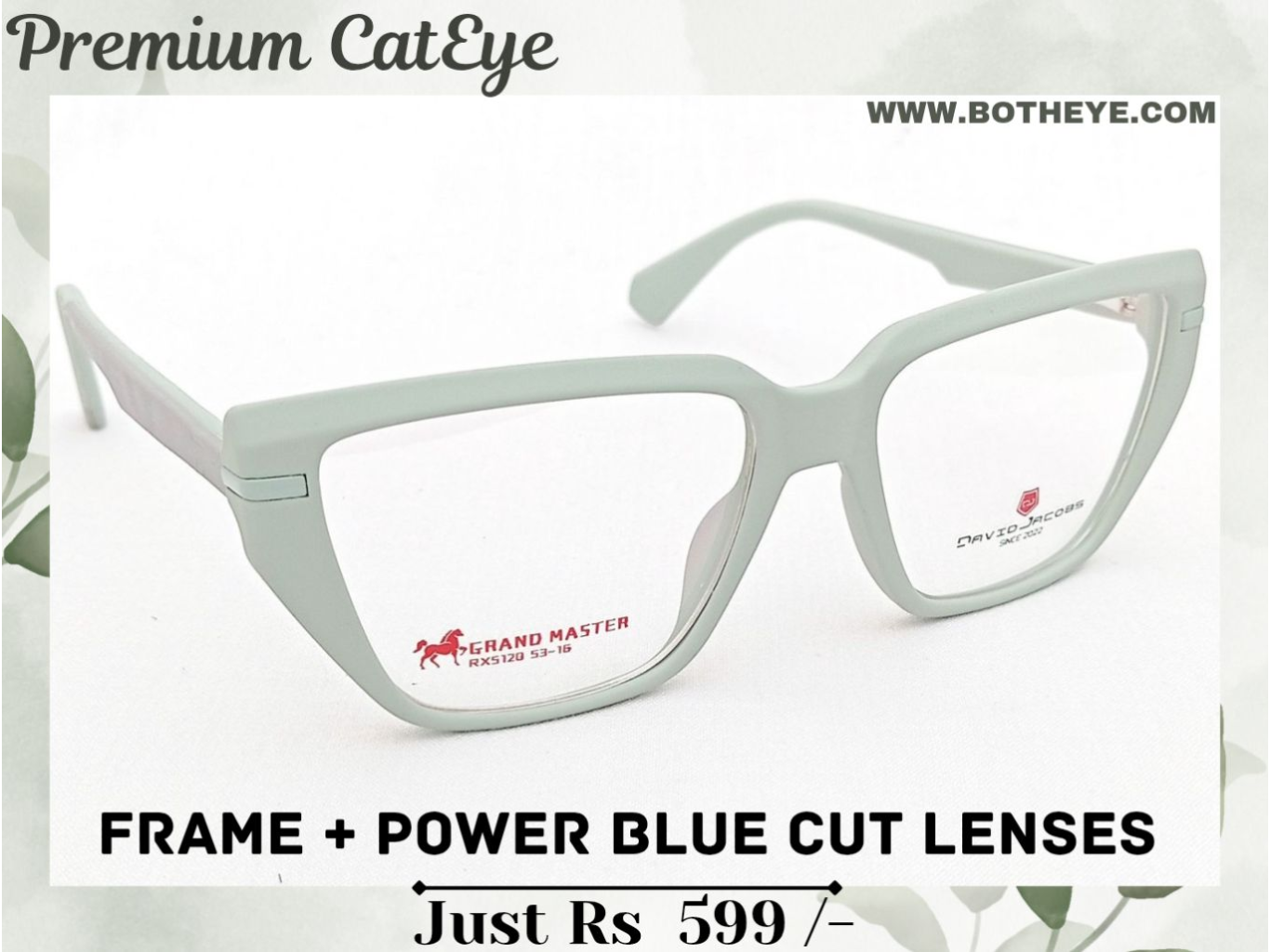 Premium Cateye Green Frame