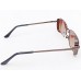 Power Sunglasses Rectangle Brown Gradient Lenses