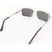 Power Sunglasses Rectangle Black Tint Lenses