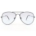 Power Sunglasses Aviator Light Blue Tint  Lenses