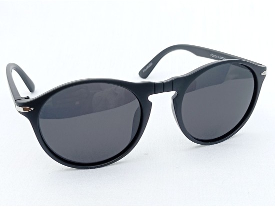 Power Sunglasses Round Black Tint Lenses