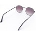 Power Sunglasses Grey Round Black Gradient Lenses