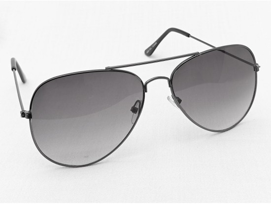 Power Sunglasses Aviator Black Gradient Lenses