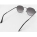 Power Sunglasses Medium Round Black Gradient Lenses