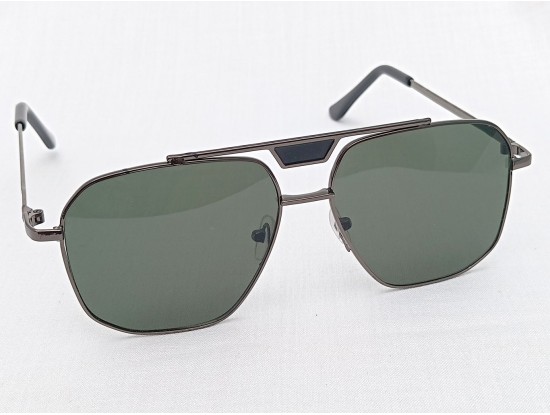 Power Sunglasses Large Aviator Green Tint Lenses