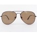 Power Sunglasses Medium Aviator Brown Tint  Lenses