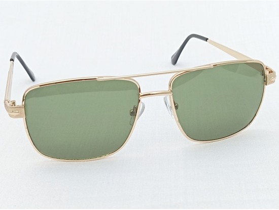 Power Sunglasses Large Aviator Green Tint Lenses