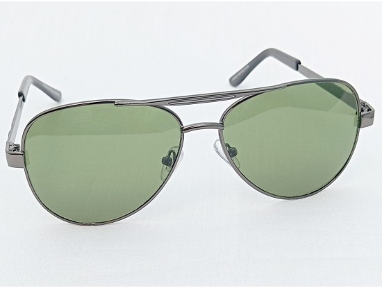 Power Sunglasses Large Aviator Green Tint Lenses