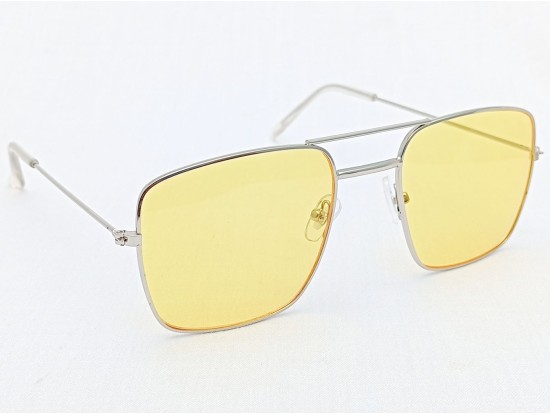 Power Sunglasses Medium Aviator Yellow Tinted Lenses