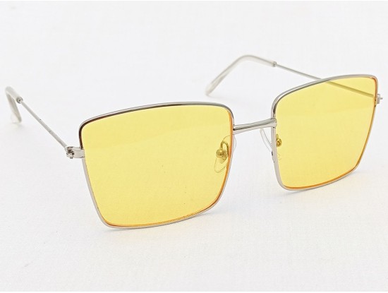 Power Sunglasses Medium Square Yellow Tinted Lenses