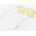 Power Sunglasses Medium Square Yellow Tinted Lenses