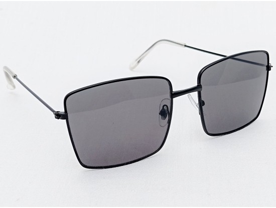 Power Sunglasses Medium Square Black Tinted Lenses