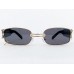 Power Sunglasses Medium Rectangle Black Tint Lenses